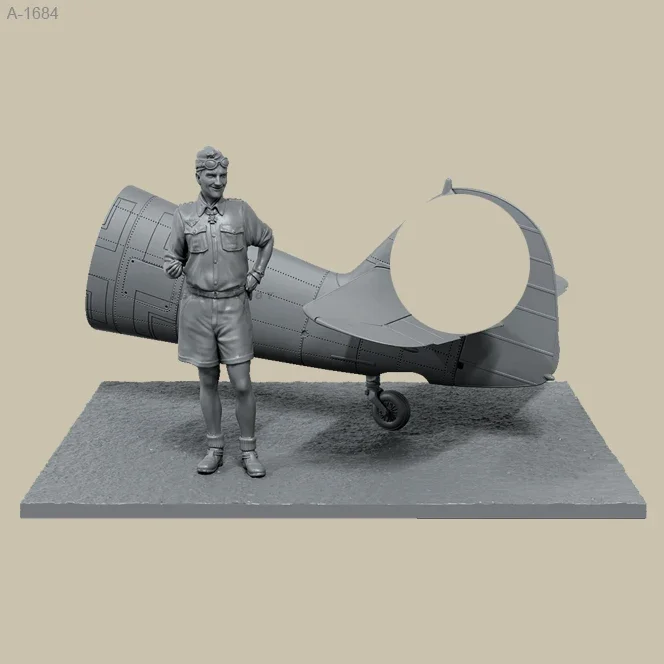 1/35 смоляные модели солдат бесцветные и самособранные строительные фигурки