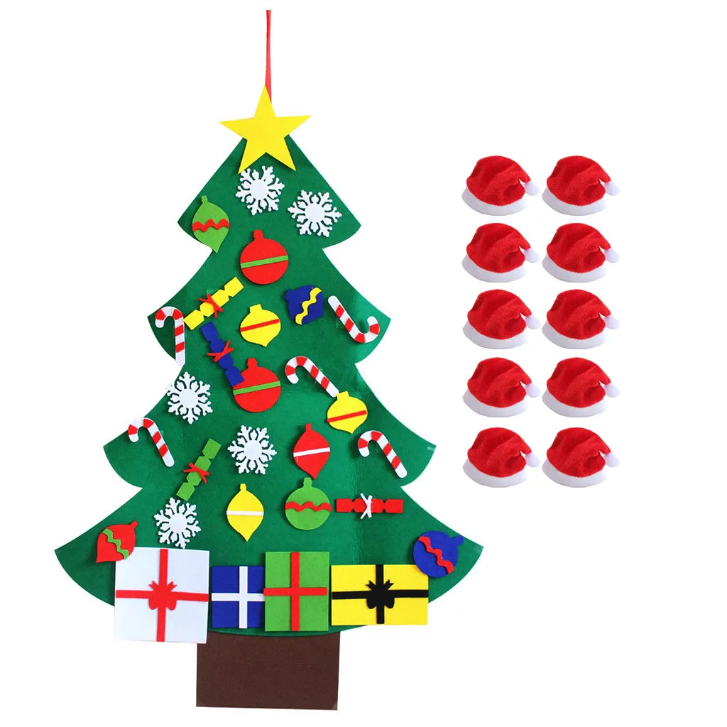 

Christmas For Kids Set Tree With Ornaments Gifts Xmas Wall DIY Door Hanging Home Decor