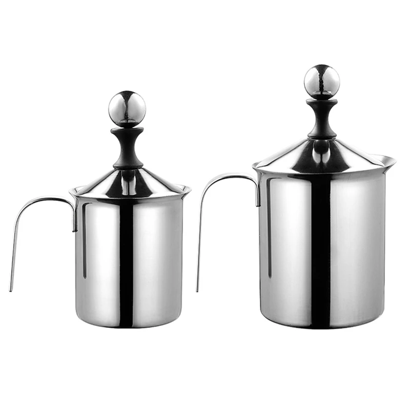 

Manual Milk Frother Stainless Steel Coffee Cappuccino Frothing Pot