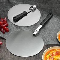 pizza shovel spatula plastic handle foldable round stainless steel non stick pastry paddle cake tools accessories kitchen baking