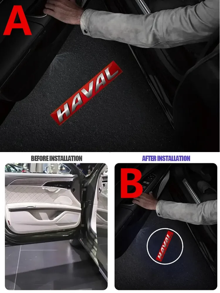 Фонари для двери автомобиля проектор призрак тень лампа аксессуары Haval Jolion F7 H6 2021