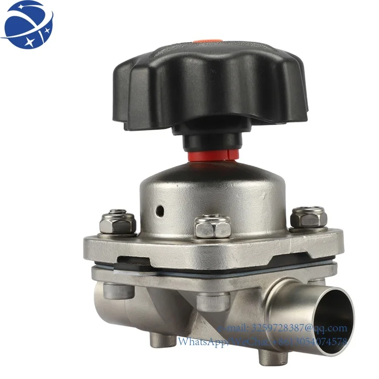 

316L DN50 2" Industrial Sanitary Stainless Steel Hydraulic Flow Control Manual Weld Diaphragm Valve For Pharmacy