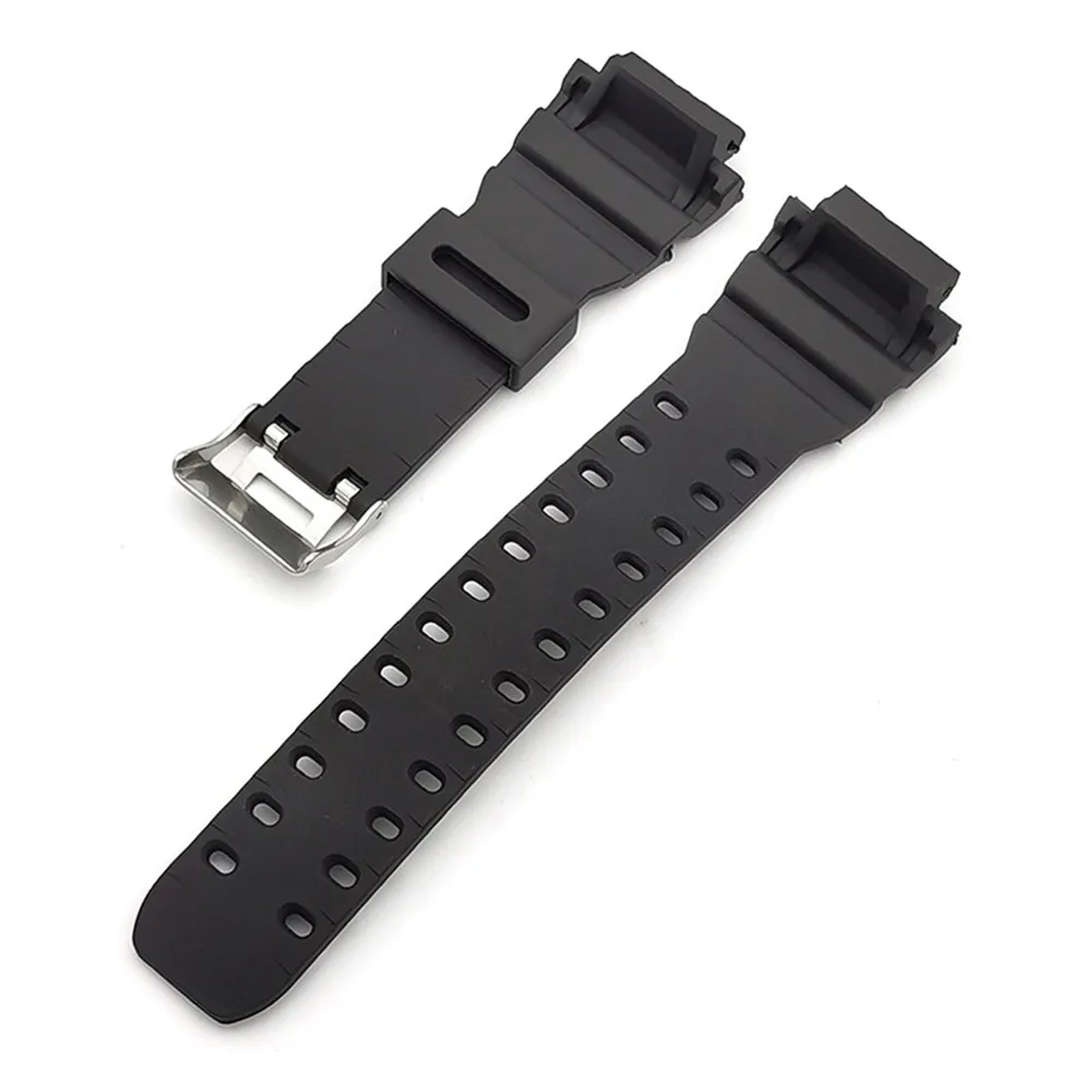 

Резиновый ремешок для часов Casio G-shock, черный силиконовый пластиковый наручный ремешок, мужские спортивные водонепроницаемые аксессуары для...