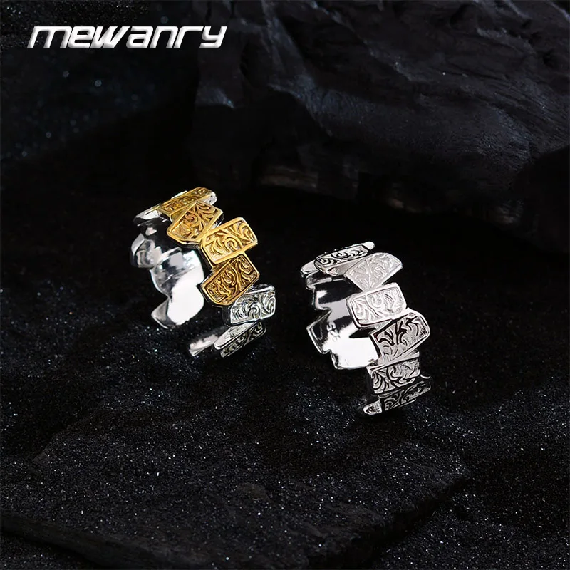 Кольца Mewanry с нестандартным геометрическим рисунком для женщин и пар креативные