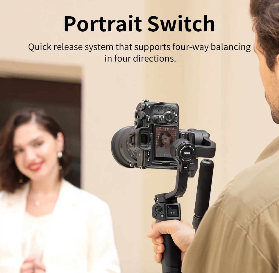 Фото Стабилизатор-стедикам ZHIYUN Weebill 3S 3-осевой ручной для камер с подсветкой и Bluetooth-управлением для DSLR и беззеркальных камер №3