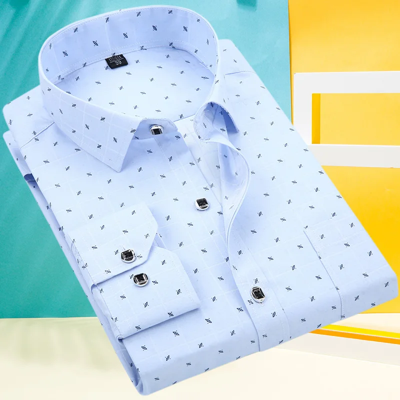 

Mens Long Sleeve Casual Shirt Floral Print Thin Youthful Hawaiian Shirts Slim Fit Spring Autumn Clothing Beach Shirt