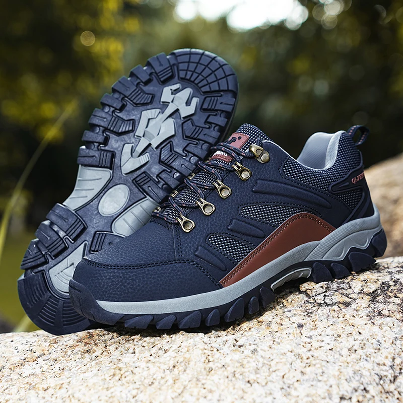 Sneakers For Men 2022 New Trekking Shoes Leather Winter Boot Waterproof Man Hiking Boots Keep Warm Snow Botas Hombre Winter Boot