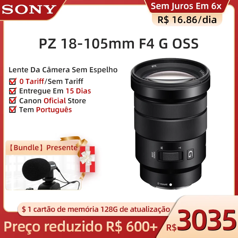 Объектив Sony FE 18-105 мм F4 G OSS мощный зум Большая диафрагма объектив беззеркальной