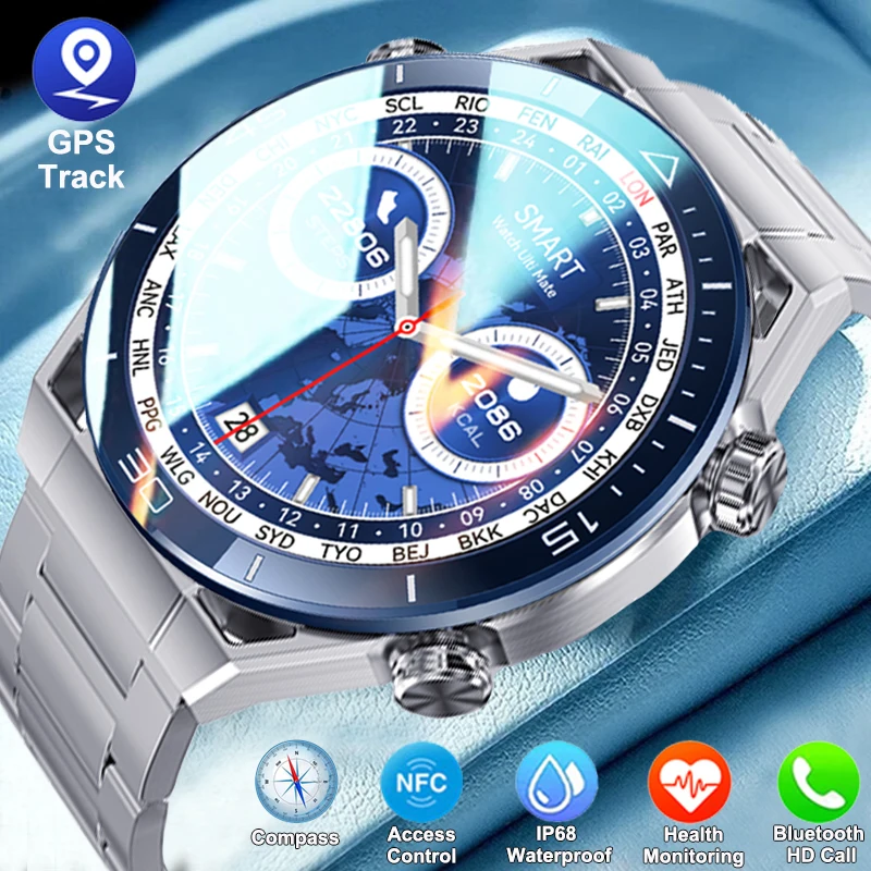 

2023 New Smart Watch Men NFC ECG+PPG Luxury Business Smartwatch Men Bluetooth Call GPS Motion Tracker Compass Watches Ultimate