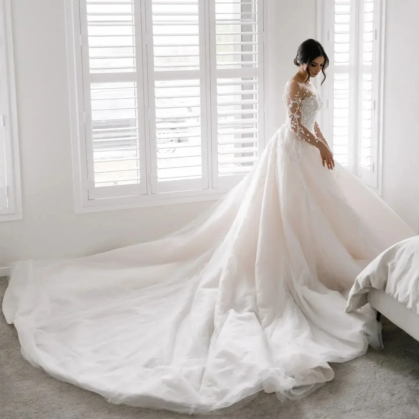 Высококачественное индивидуальное платье Vestido De Novia Desmontable Lace Wedding Noiva Sereia Robe Mariage