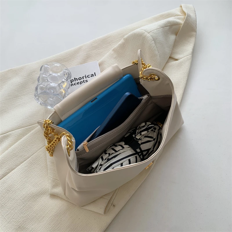 Trendy Shoulder Crossbody Messenger Bag 2023 New Chain PU Leather Luxury Designer Handbags Women Bags Travel Purse High Quality