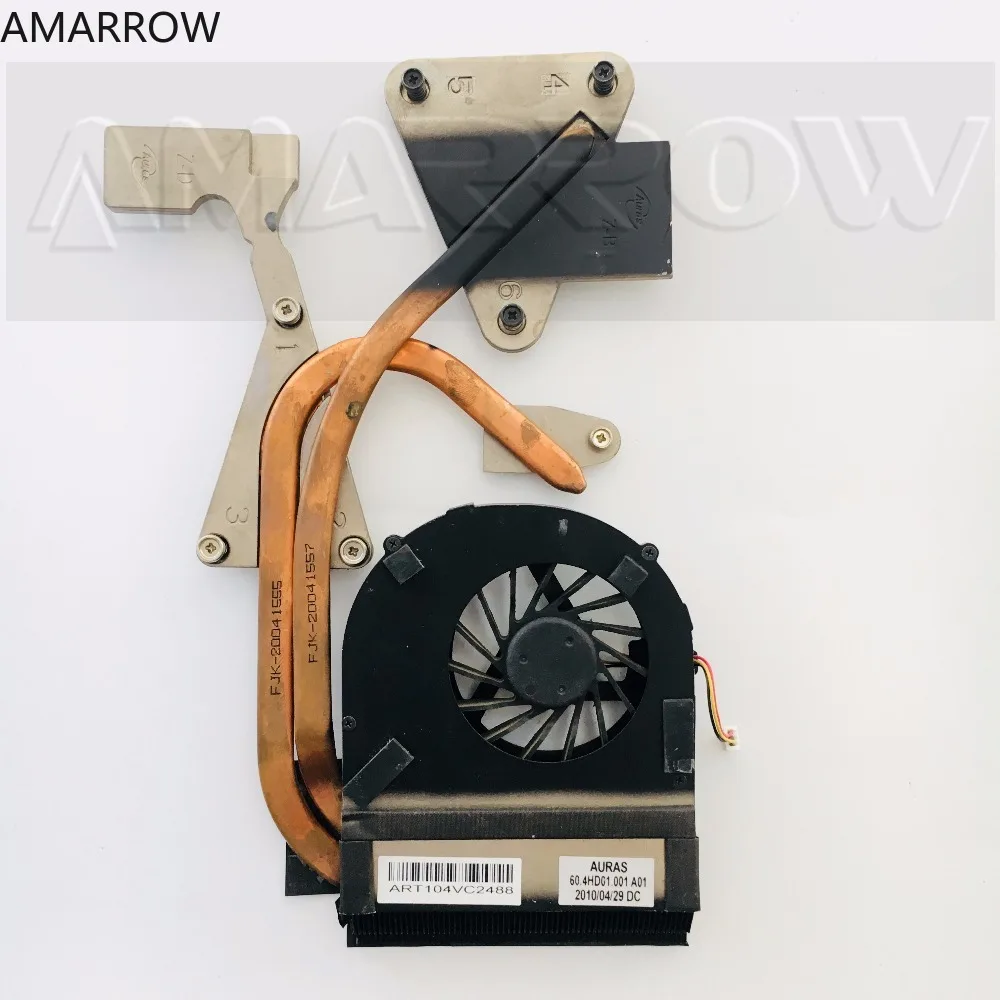 Оригинальный радиатор ЦП для ноутбука, Φ 4551 4551g AS4551 60.4HD05.001 60.4HD01.001