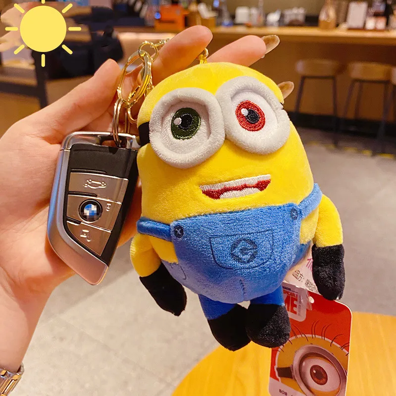 

Anime Minions Plush Keychain Plush Stuffed Key Chain Kawaii Girl Backpack Pendant Cute Toy Decoration Creative Couple Gifts