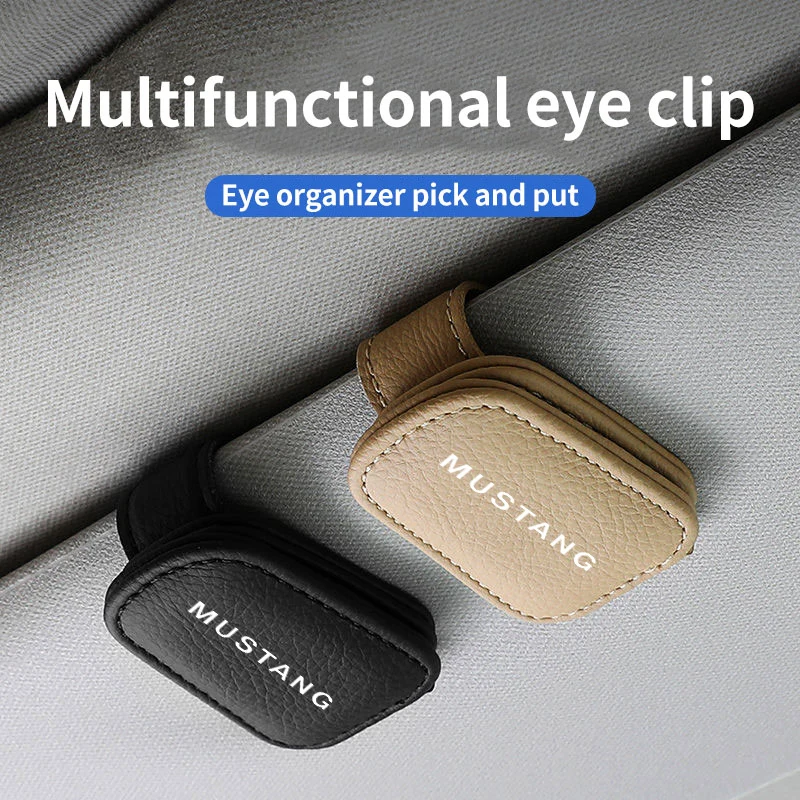 

Car Sunglasses Holder For Ford Mustang Multi-function Glasses Clip Bill Clip Car Accessories Car Glasses Holder