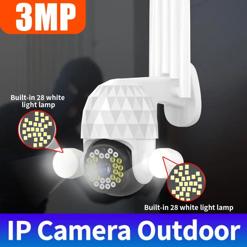 

Ptz Camera Remote Control 3mp Ir Night Vision Voice Intercom Mobile Detection Smart Home Surveillance Cam Built In Microphone