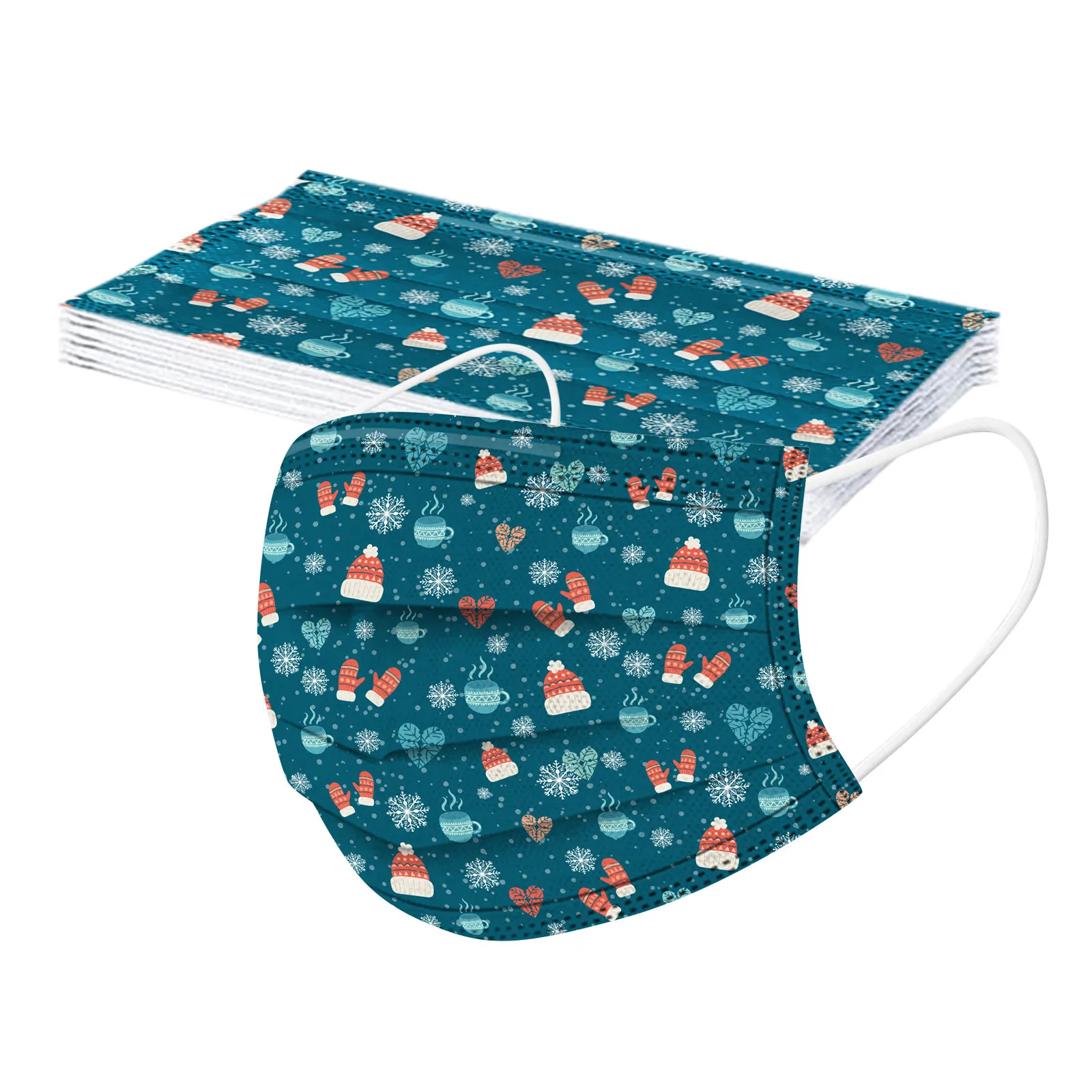 10 шт. маски для лица с рождественским принтом