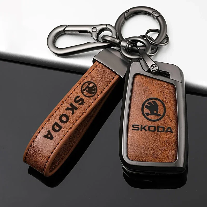 

Для Skoda автомобильный откидной чехол для дистанционного брелока, защитный чехол для Skoda Octavia A5 A7 Fabia Superb Kodiaq Karoq, авто брелок Acc
