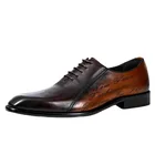 Туфли дерби ручной работы из натуральной кожи, броги, мужские классические туфли, деловые строгие туфли с квадратным носком