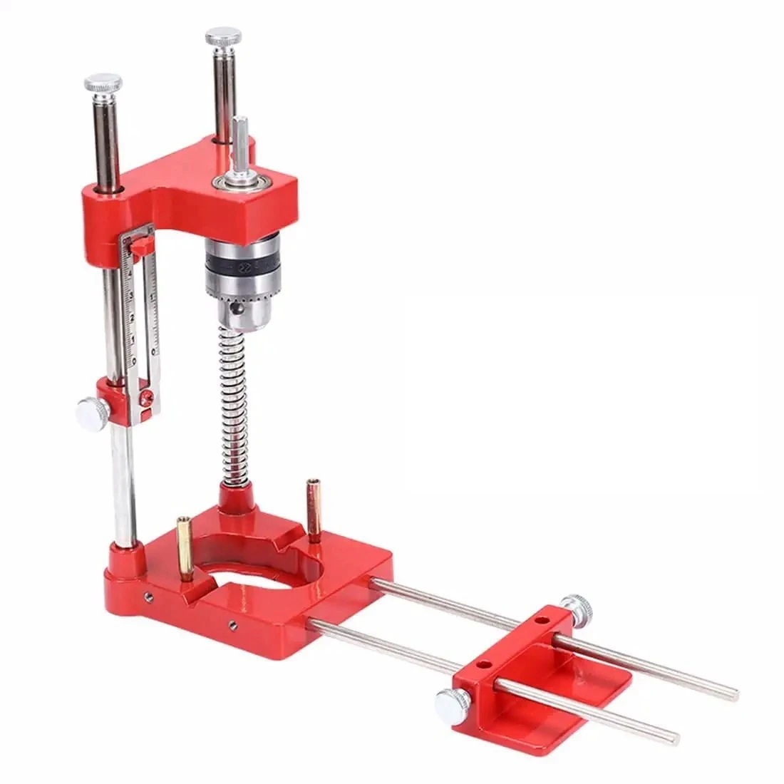 

Drill Guide, Automatic Line Portable Drill Guide,Woodworking Drill Locator Tool,Drills Up to 2 Inch Holes,Versatile Base