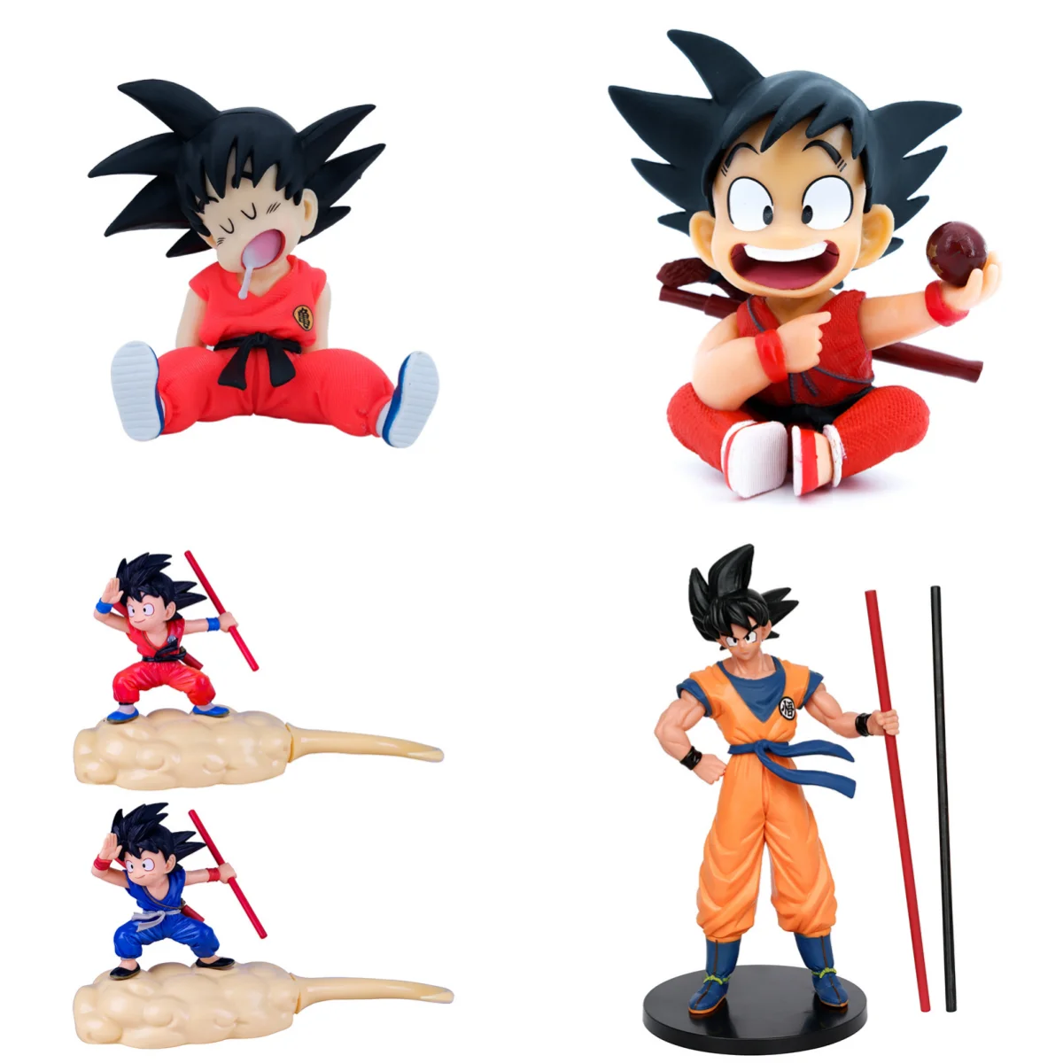 

10-26cm Four Kinds of DRAGON BALL Hand Operated Goku Model Toy Anime Peripheral Figure Hand-made Ornaments Holiday Gift Toy