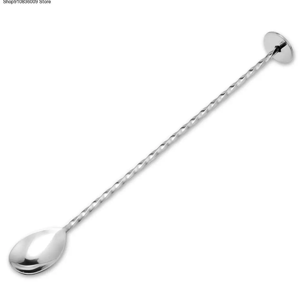 

High Quality Stainless Steel Cocktail Bar Spiral Pattern Drink Shaker Muddler Stirrer Twisted Mixing Spoon Kitchen tableware