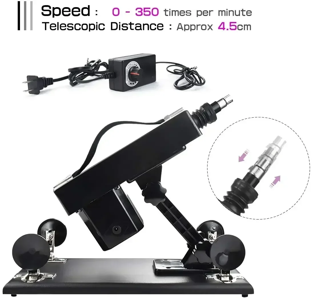 Секс-машина 3XLR с различными насадками машина любви регулируемой скоростью и