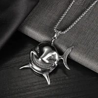 darhsen fashion jewelry male men statement necklaces shark pendants stainless steel box chain party gift
