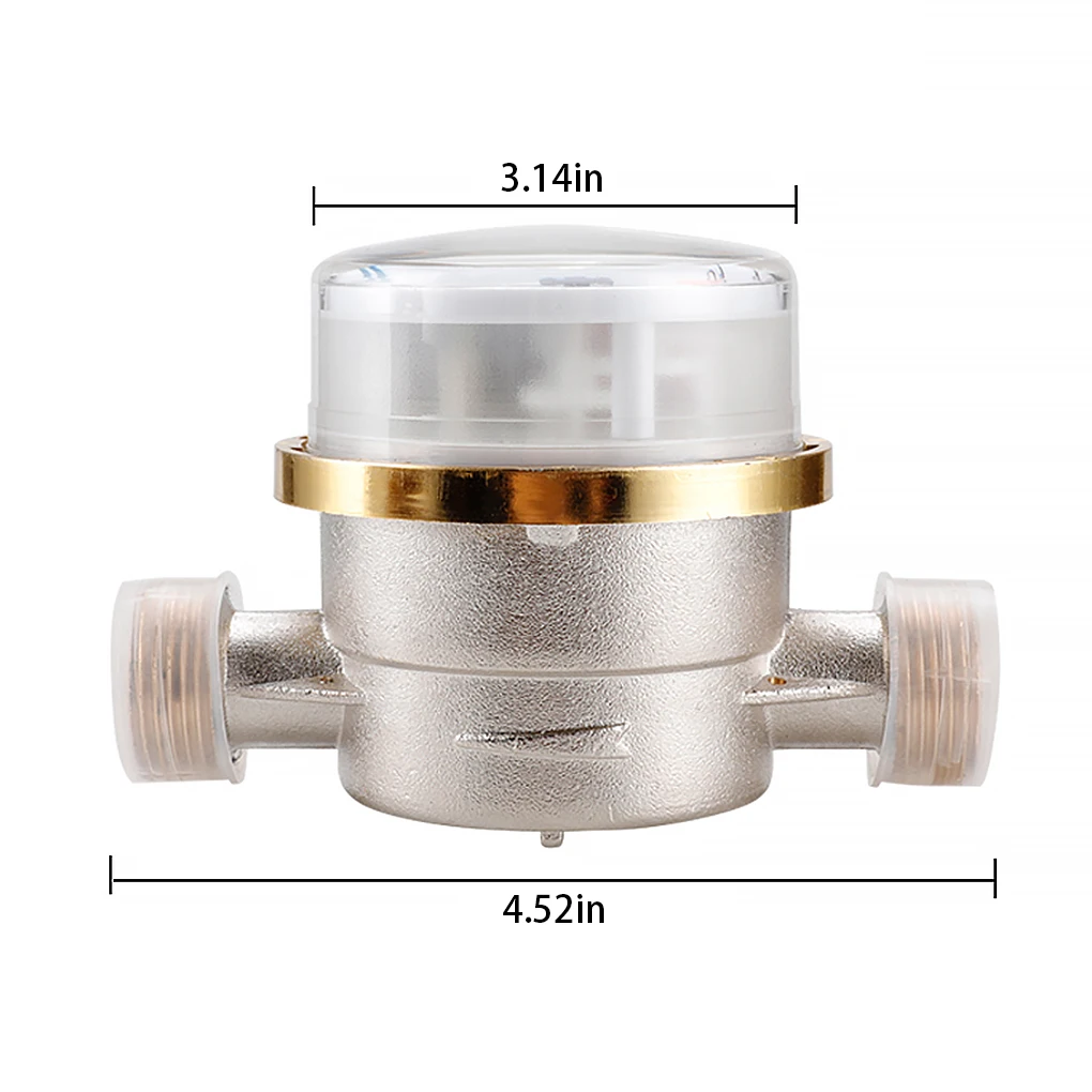 

Water Meter Mechanical Rotary Wing Smart E Type Rust-Proof Flow Measuring Pointer Counter Qn 1.5m3/H Household With Connector