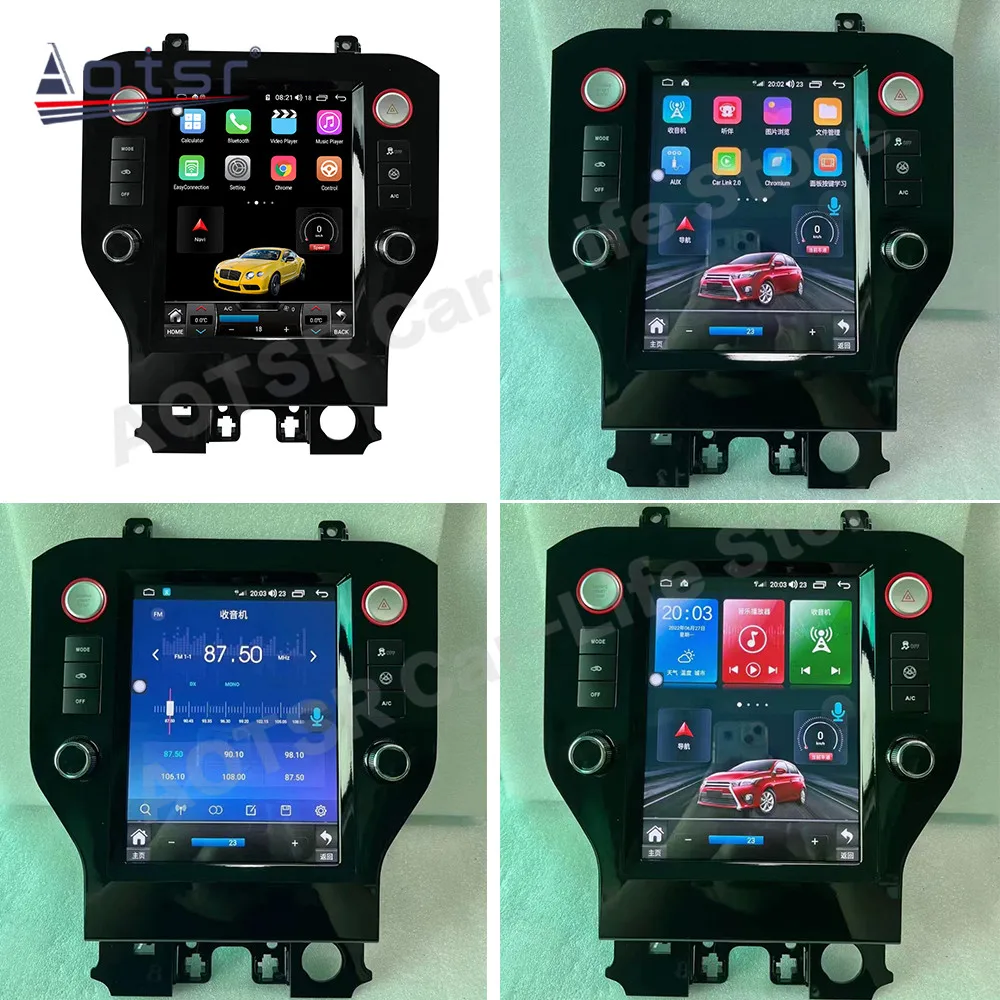 Мультимедийный радиоприемник на Android с Тесла-экраном для Ford Mustang 2015 2016 2017 2018 2019 2020