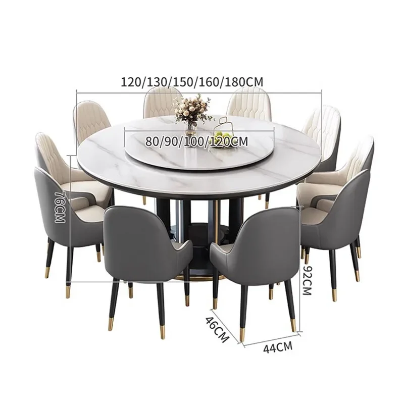 Мраморно-белый обеденный стол 8-местные промышленные стулья скандинавские
