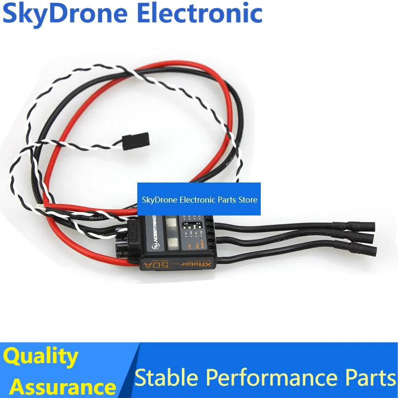 Фото SkyDEl 2 шт./упаковка Hobbywing XRotor Pro 50A 4-6S Бесколлекторный регулятор скорости ESC для мультироторных летательных аппаратов, DIY для радиоуправляемых дронов и вертолетов №1