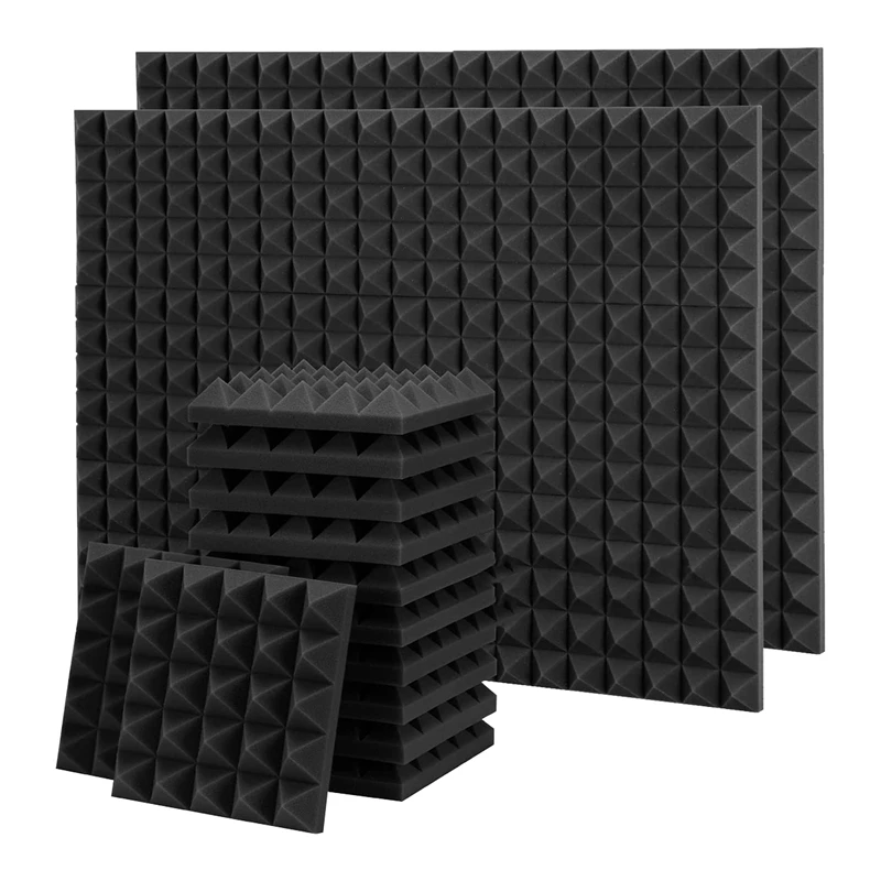 

36 Pack 9.8X 9.8X 2 Inch Pyramid Acoustic Foam Sound Absorbing Panel For Wall,Studio, Home And Office