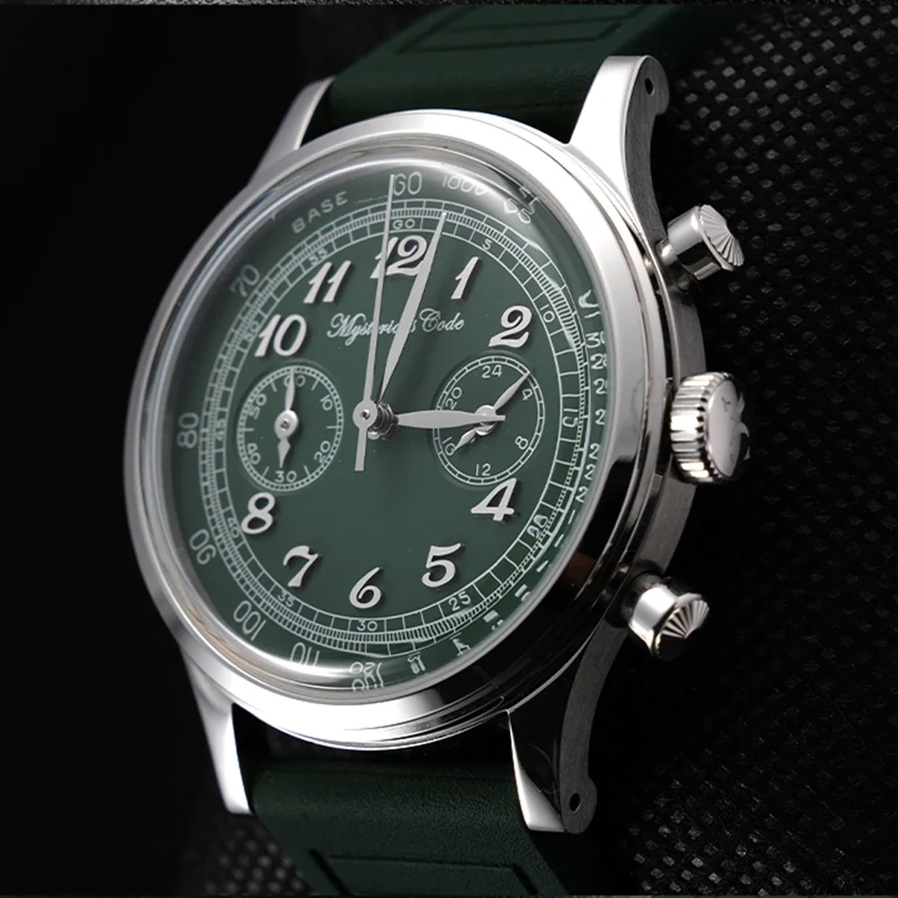 

Часы-хронограф мужские спортивные, винтажные Роскошные Кварцевые наручные, с минеральным стеклом, с циферблатом VK64 и хронографом, с куполом 41 мм и загадочным кодом