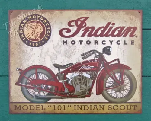

Металлическая вывеска Indian Scout Model 101