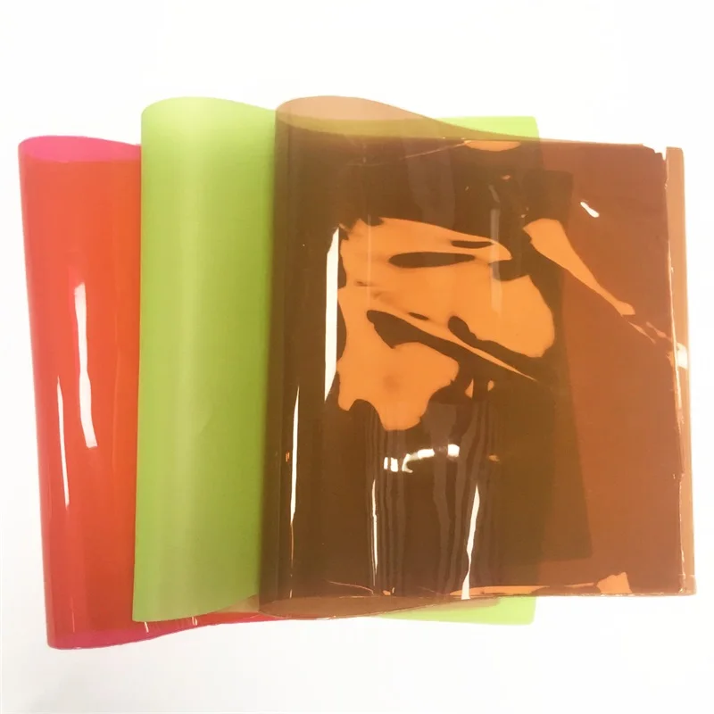 Красочный матовый EVA ПВХ Виниловая ткань полупрозрачная искусственная кожа для