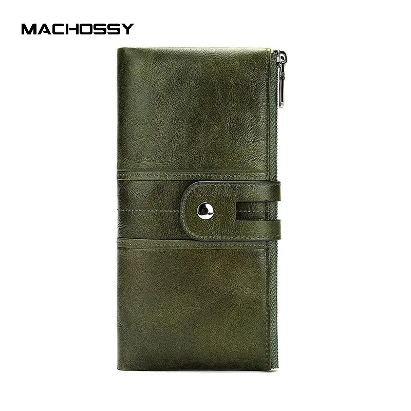 

Genuine Leather Women Long Wallet Departments Female Wallets Clutch Lady Purse Zipper Phone Pocket Card Holder Ladies Carteras