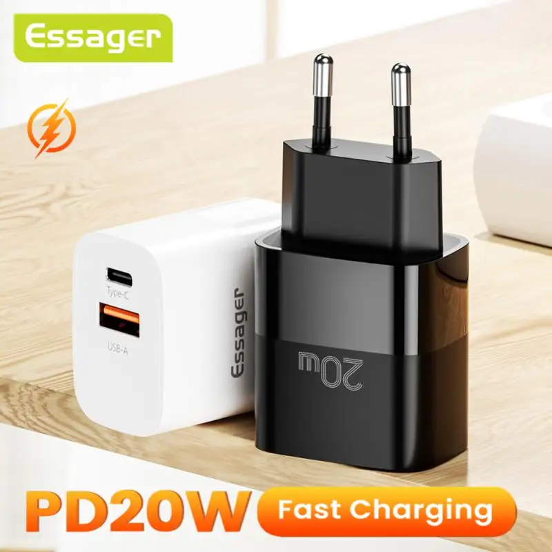 

Essager PD 20W Quick Charge 3.0 USB Type C Charger For Iphone 13 12 PRO Xiaomi Huawei Samsung Oneplus Mobile Phone Accessories
