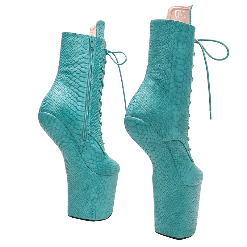 Leecabe Sexy Heelless  High Heel Boots Lady Gaga Boots Short Shoes Women Unisex Boots Vamp BDSM Boots