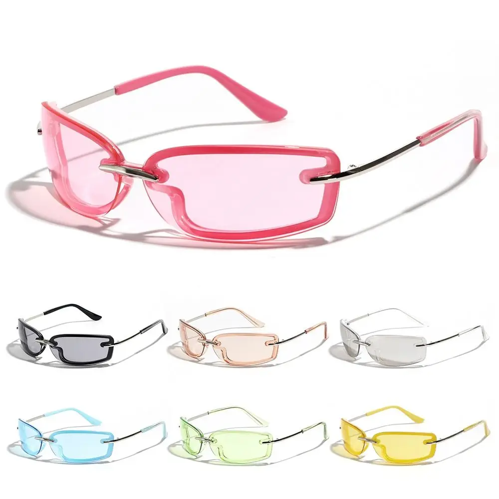 

Красочные Солнцезащитные очки Y2K с защитой UV400, солнцезащитные очки с запахом, уличная одежда