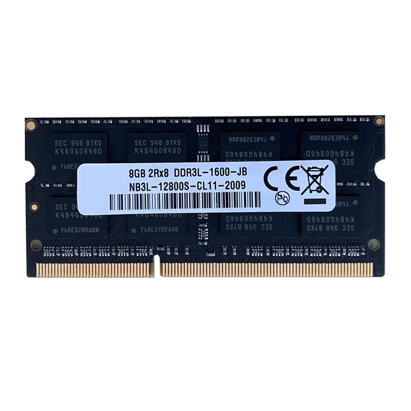 

DDR3 8GB Laptop Ram Memory 1600Mhz PC3-12800 1.35V 204 Pins SODIMM Support Dual Channel For AMD Laptop Memory