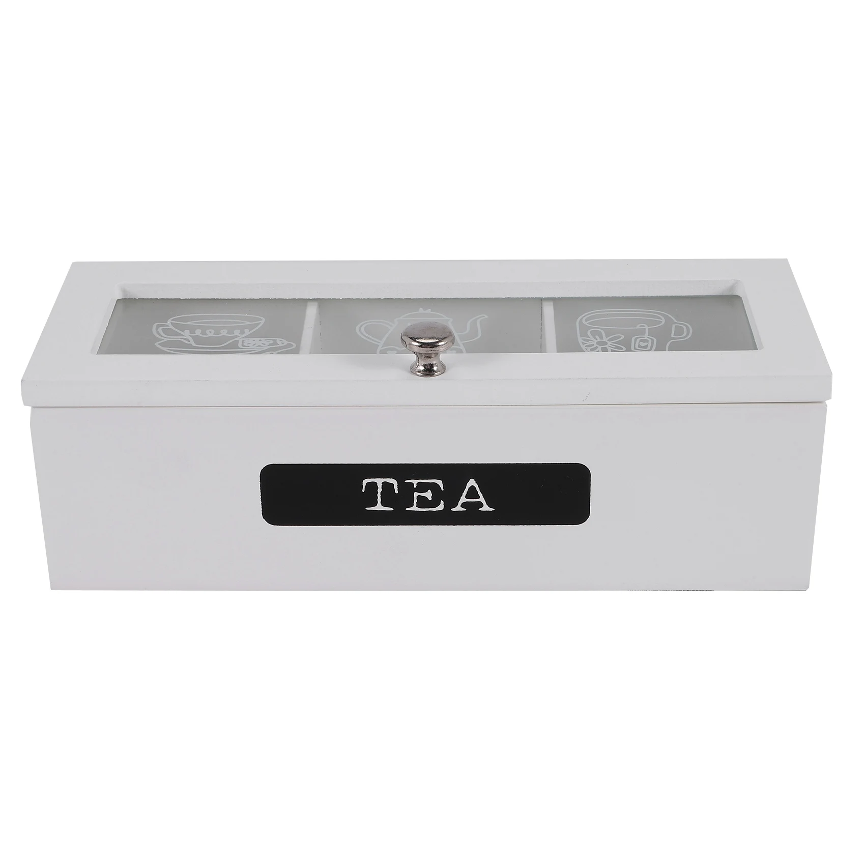 

3 Compartments Bamboo System Tea Bag Storage Box Jewelry Organizer Tea Box Organizer Wood Sugar Packet Container