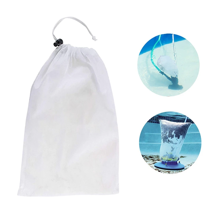 

2Pack Swimming Pool Filter Bags Dust Stain Leaf Collection Fine Mesh Bags Indoor Outdoor Swimming Pool Cleaning Set