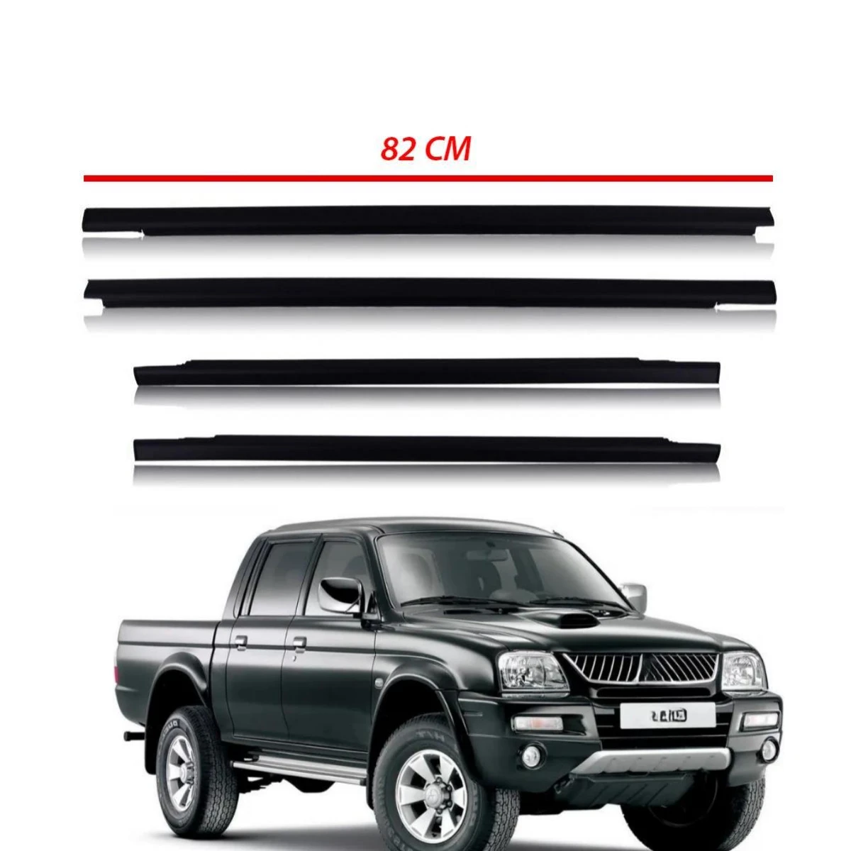 

4 шт. резиновое наружное оконное стекло для Mitsubishi L200 Strada 4-дверное K60 K70 1996-2002 MR 144697 Уплотнитель для стеклянного ламината