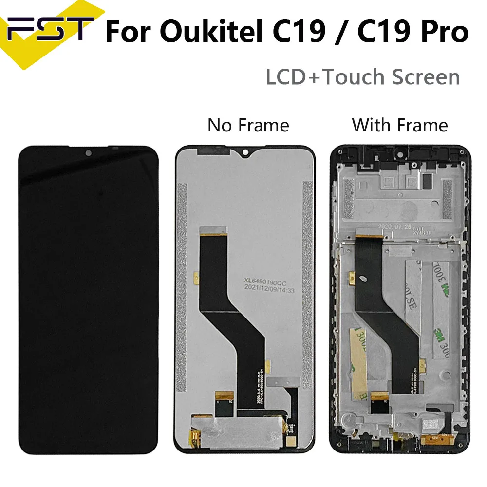 6,49 дюймовый ЖК-дисплей OUKITEL C19 + кодирующий преобразователь сенсорного экрана в сборе 100% Оригинальный Новый ЖК-дисплей + сенсорный дигитайзер для OUKITEL C19Pro LCD