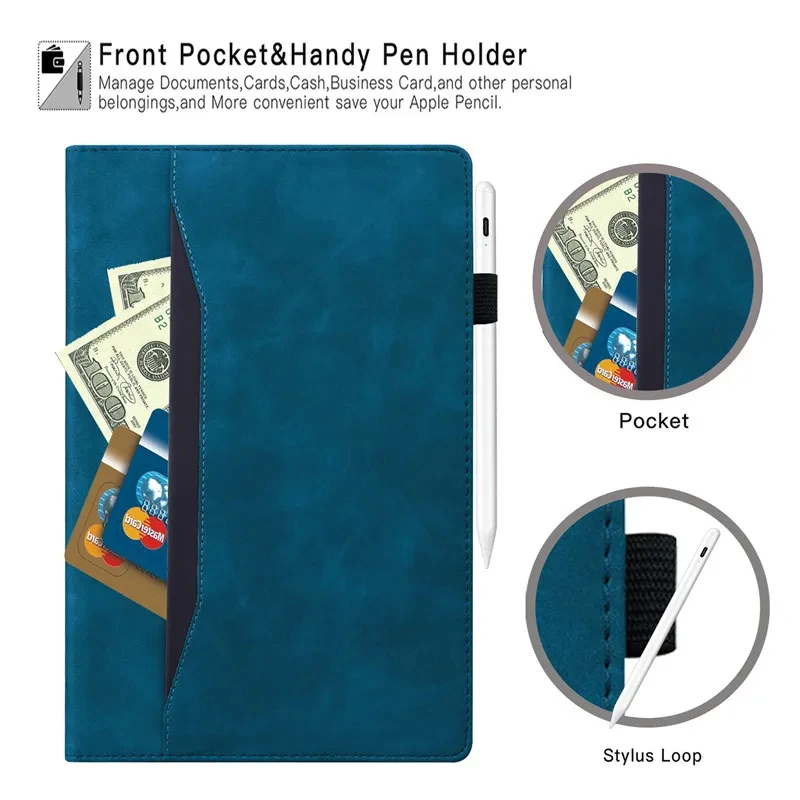Фото Для Samsung Galaxy Tab S7 S8 Ultra S9 FE S10 Plus 11 12,4 14,6-дюймовый чехол для планшета Business Wallet Flip Book Cover с корпусом из ТПУ №5