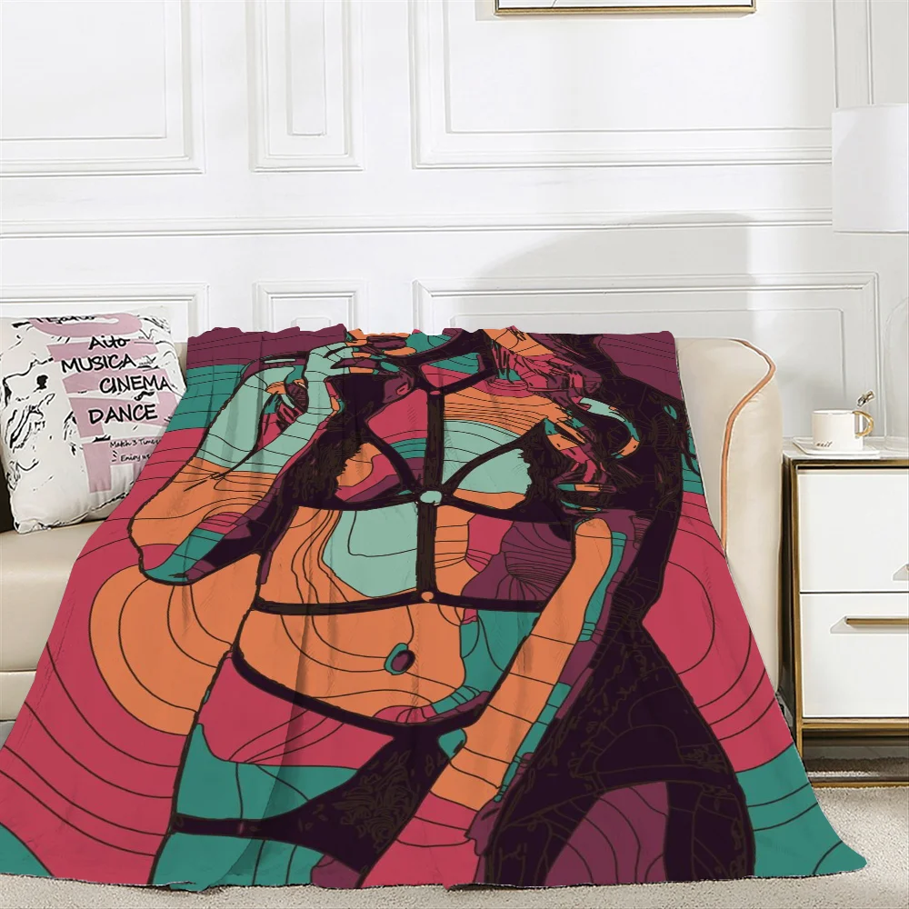 Абстрактное Плюшевое Одеяло В Стиле Бохо Для Девочек Мягкий Декоративный Диван