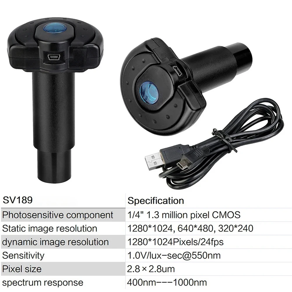 Цифровой электронный окуляр SV189 USB2.0 1.3MP, астрономическая камера с высокочувствительным CMOS-сенсором для съемки планет, Луны и глубокого космоса (art.: 3920dc89bf73e) - 3920dc89bf73e