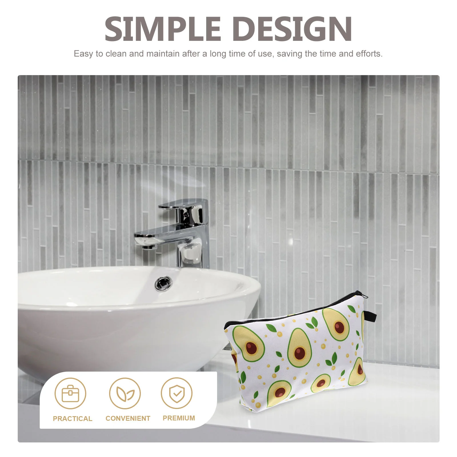 Сумка с авокадо косметичка для путешествий карандаши многофункциональная