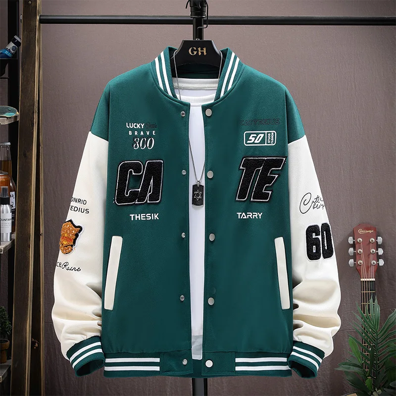 Новинка 2024 весенне-осенние мужские бейсбольные куртки в стиле хип-хоп уличная