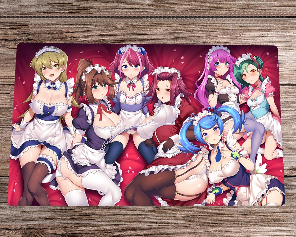 

YuGiOh Playmat Heroines Maid CCG TCG Playmat Trading Card Game Mat Board Game Mat & Free Bag Desk Mat Desk Pad Mousepad 60x35cm